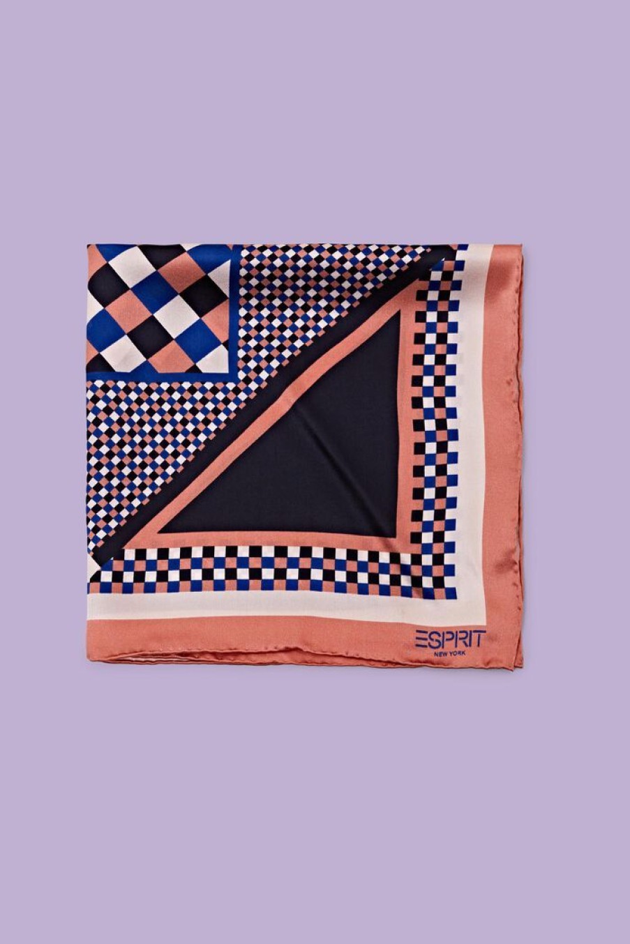 Women Esprit Sjaals | Zijden Bandana Met Print