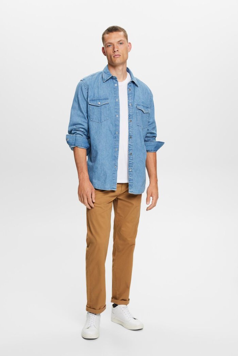 Men Esprit Overhemden | Denim Overhemd