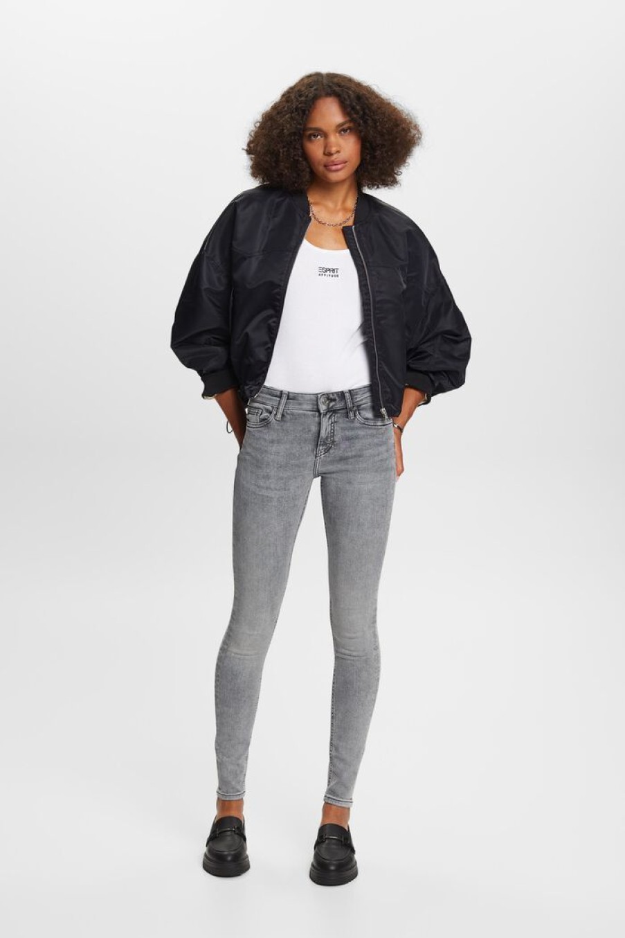 Women Esprit Jeans | Skinny Jeans Met Middelhoge Taille