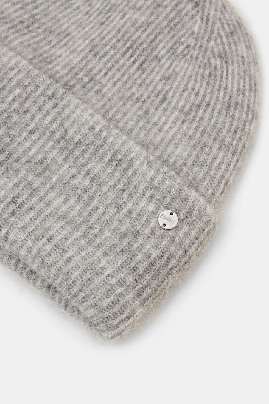 Women Esprit Hoeden & Mutsen | Beanie Van Een Ribgebreide Wolmix