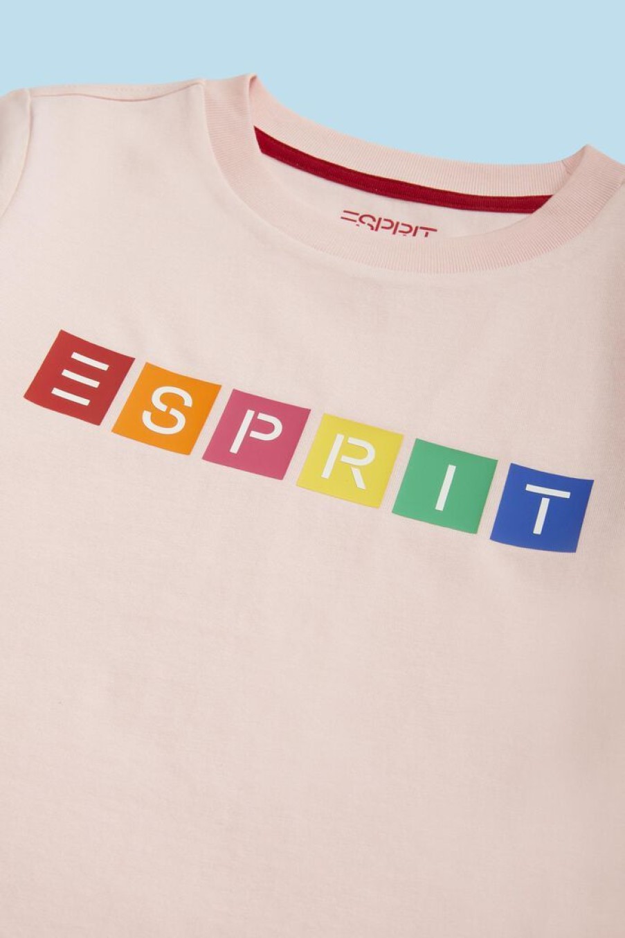 Kids Esprit T-Shirts & Blouses | T-Shirt Van Organic Cotton Met Geometrisch Logo