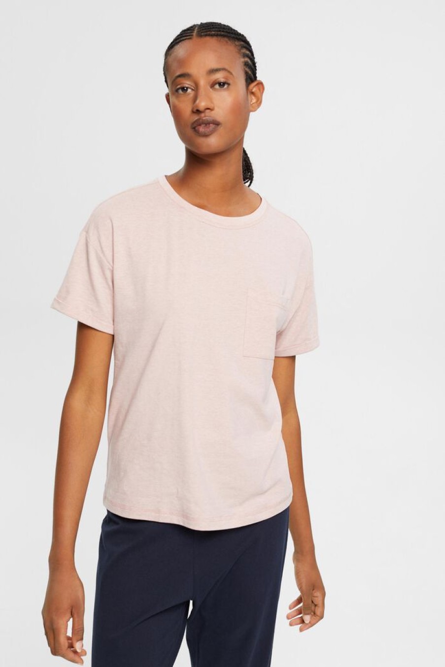 Home Esprit Women | T-Shirt Met Borstzak, Van Een Katoenmix