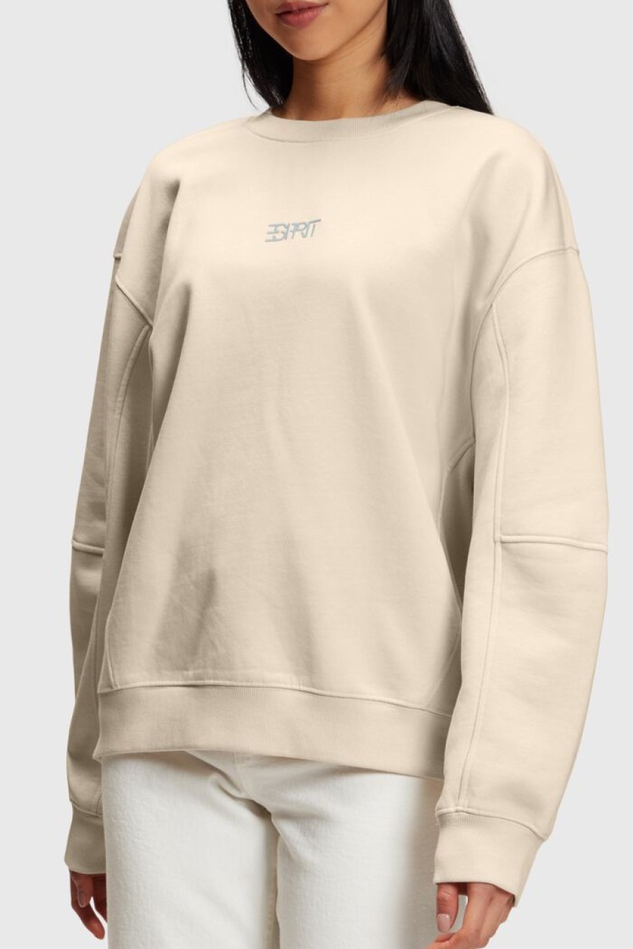 Women Esprit Sweatshirts & Hoodies | Oversized Sweatshirt Met Logoprint