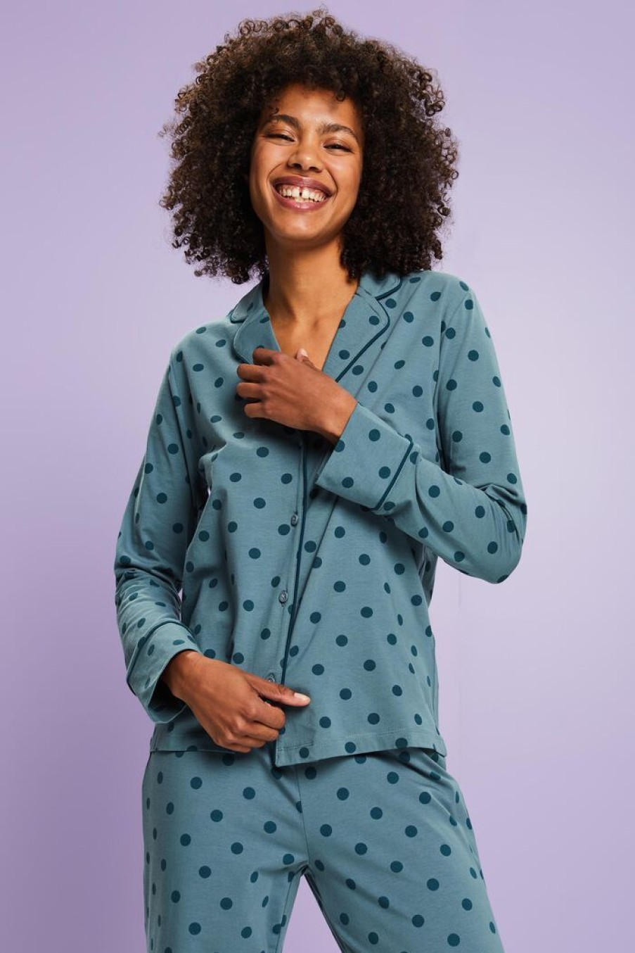 Home Esprit Women | Lange Jersey Pyjama