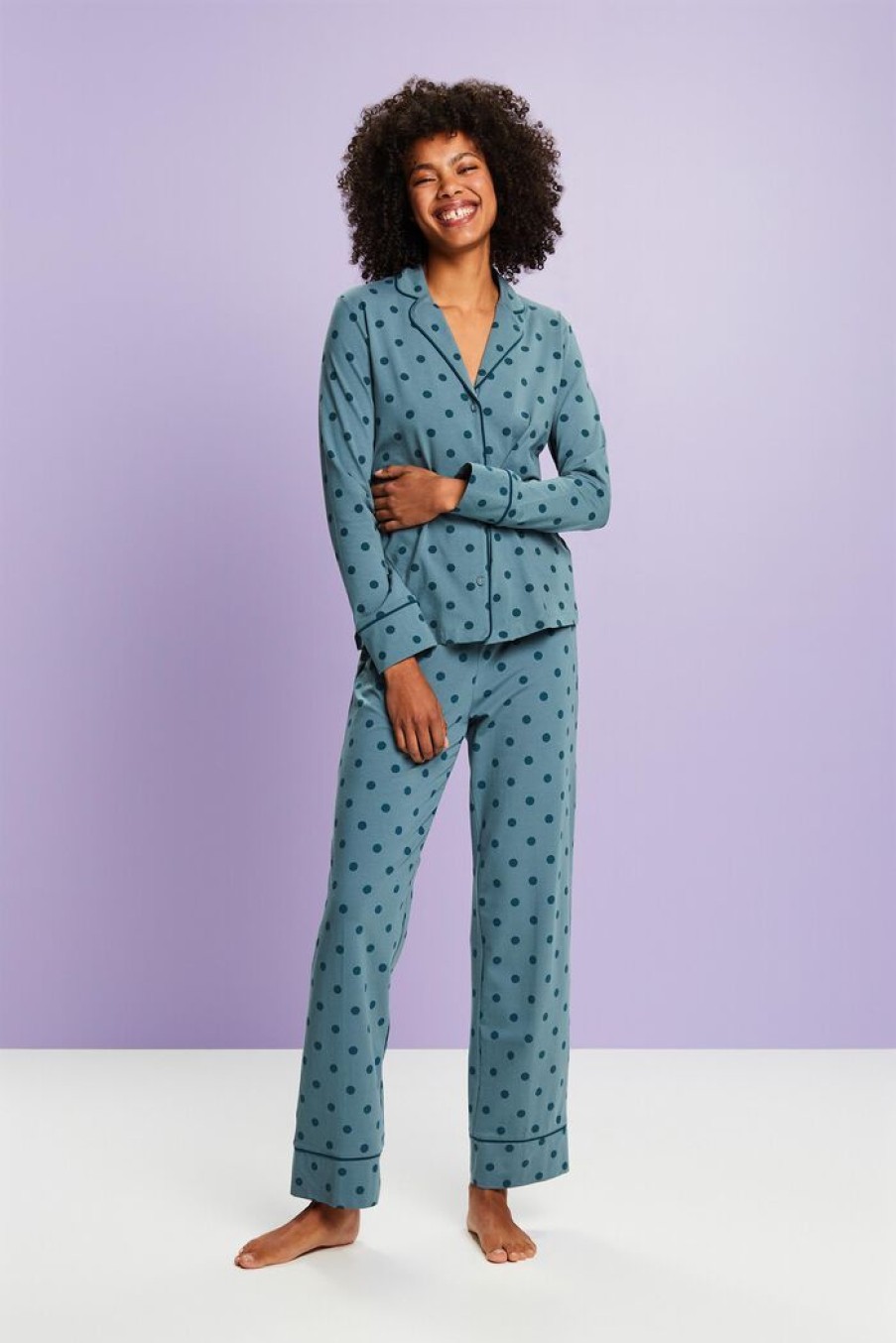 Home Esprit Women | Lange Jersey Pyjama